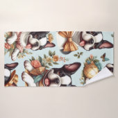 Illustration du Terrier Vintage de Boston (Serviette de bain)