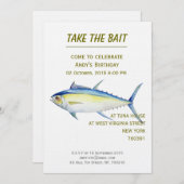 Illustration du thon Invitation d'anniversaire (Devant / Derrière)
