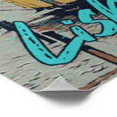 Illustration du tramway de Lisbonne Poster Portuga (Coin)