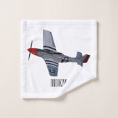 Illustration d'un avion de chasse-bombardier (Gant de toilette)