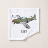 Illustration d'un avion militaire (Gant de toilette)