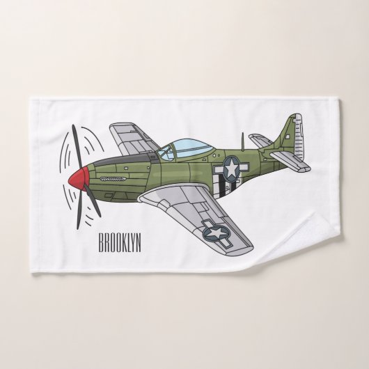 Illustration d'un avion militaire (Serviette à main)