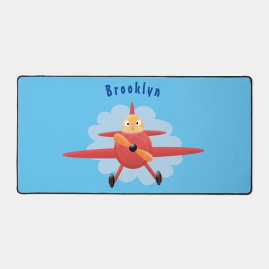 Illustration d'un avion rouge volant mignon (Recto)