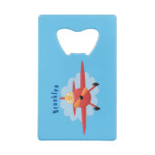 Illustration d'un avion rouge volant mignon (Dos)