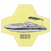 Illustration d'un bateau à moteur (Plat)