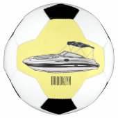 Illustration d'un bateau à moteur (Devant)