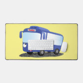 Illustration d'un bus moderne bleu mignon (Clavier et souris)