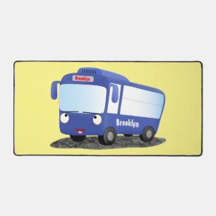 Illustration d'un bus moderne bleu mignon