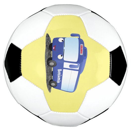 Illustration d'un bus moderne bleu mignon (Tourné)