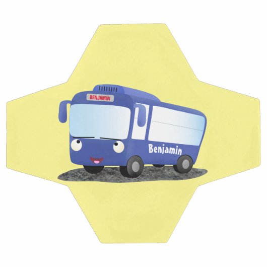 Illustration d'un bus moderne bleu mignon (Plat)