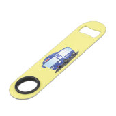 Illustration d'un bus moderne bleu mignon (Devant angulaire)