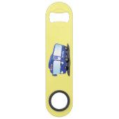 Illustration d'un bus moderne bleu mignon (Dos)