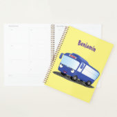 Illustration d'un bus moderne bleu mignon (Devant avec enveloppe)