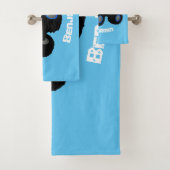 Illustration d'un camion monstre bleu mou (En situation)