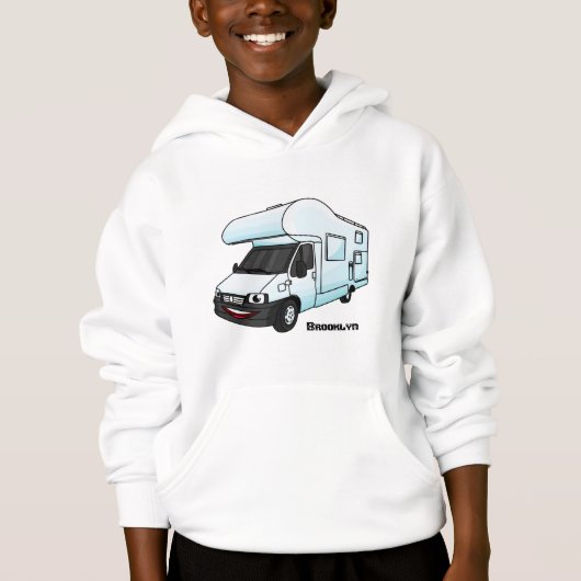 Illustration d'un campervan heureux (Devant)