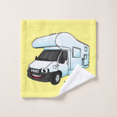 Illustration d'un campervan heureux (Gant de toilette)