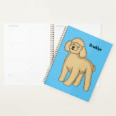Illustration d'un caniche brun joyeux (Devant avec enveloppe)