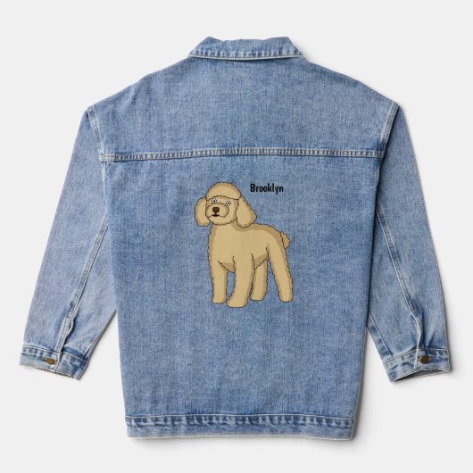 Illustration d'un caniche brun joyeux (Verso)