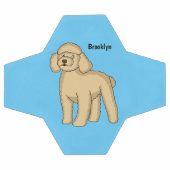 Illustration d'un caniche brun joyeux (Plat)