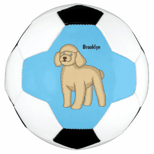 Illustration d'un caniche brun joyeux