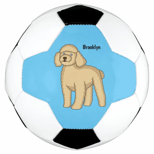 Illustration d'un caniche brun joyeux (Devant)