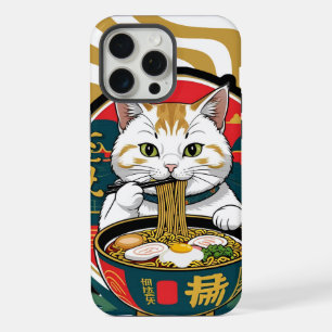 Illustration d'un chat chanceux mignon mangeant un