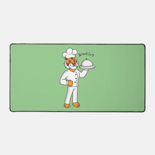 Illustration d'un chef tigre drôle et mignon (Recto)