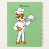 Illustration d'un chef tigre drôle et mignon (Dos)