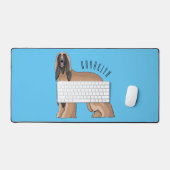 Illustration d'un chien hound afghan (Clavier et souris)