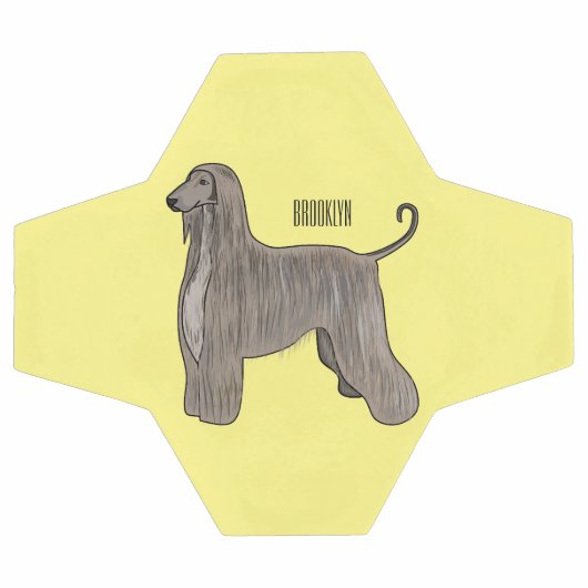Illustration d'un chien hound afghan (Plat)