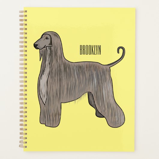 Illustration d'un chien hound afghan (Devant)