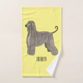 Illustration d'un chien hound afghan (Serviette à main)