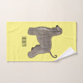 Illustration d'un chien hound afghan (Serviette à main)