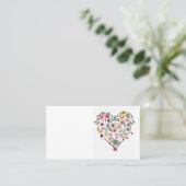 Illustration d'un coeur floral sur des cartes de (Debout devant)