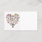 Illustration d'un coeur floral sur des cartes de (Dos)