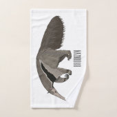 Illustration d'un dessin animé d'Anteater (Serviette à main)