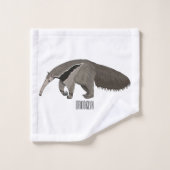 Illustration d'un dessin animé d'Anteater (Gant de toilette)