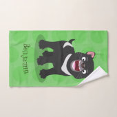 Illustration d'un diable de Tasmanie affamé (Serviette à main)