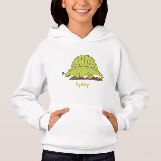 Illustration d'un dimétrodon vert mignon (Devant)