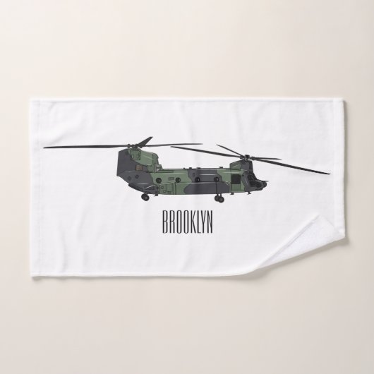 Illustration d'un hélicoptère de l'armée de Chinoo (Serviette à main)