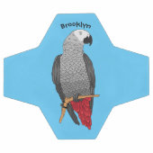 Illustration d'un perroquet gris en Afrique (Plat)