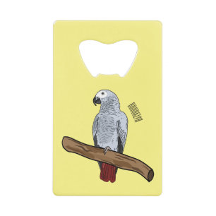 Illustration d'un perroquet gris en Afrique