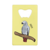 Illustration d'un perroquet gris en Afrique (Dos)