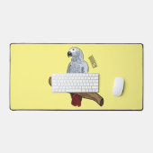 Illustration d'un perroquet gris en Afrique (Clavier et souris)