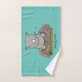 Illustration d'un petit rhinocéros (Serviette à main)