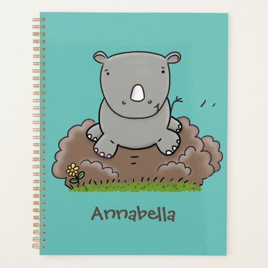 Illustration d'un petit rhinocéros (Devant)