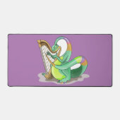 Illustration D'Un Plateosaure Jouant De La Harpe. (Recto)