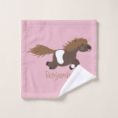 Illustration d'un poney de Shetland mignon (Gant de toilette)