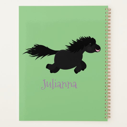 Illustration d'un poney de Shetland mignon (Dos)