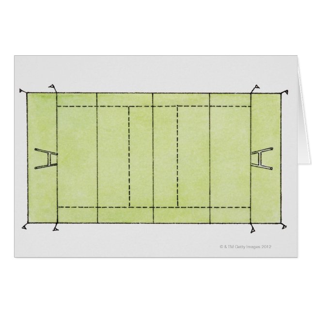Illustration d'un terrain de rugby (Devant horizontal)